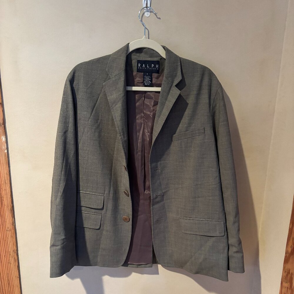 Vintage 1990s Ralph by Ralph Lauren Grey Suit Jacket